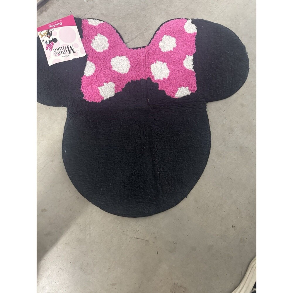 Disney Minnie Mouse Plush Indoor Accent Rug Bath Mat 20x30 Polka Dot NWT